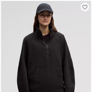 Scuba oversized Half-Zip Sweater funnel neck long